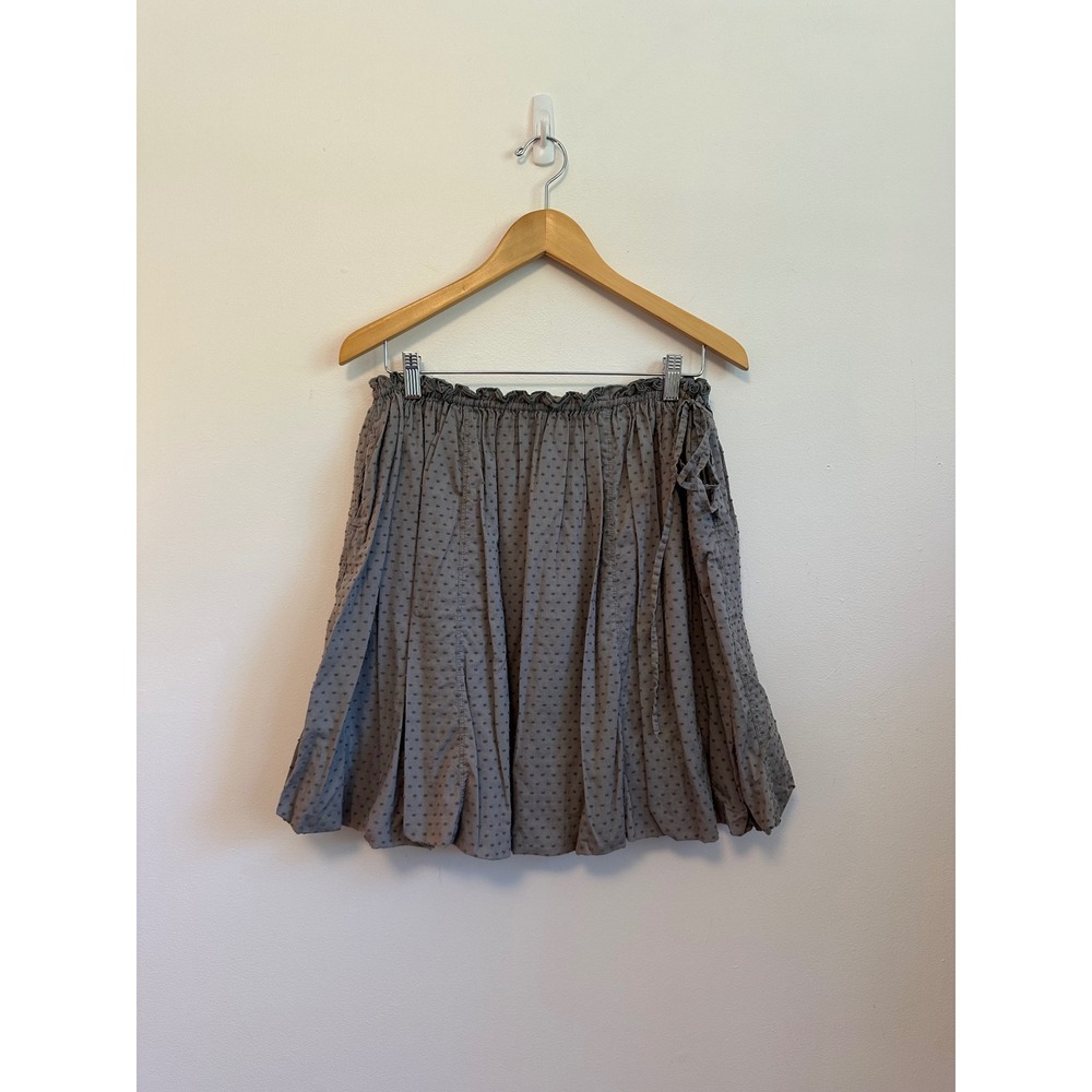 Gap Grey Swiss Dot Bubble Hem Mini Skirt | Size Medium